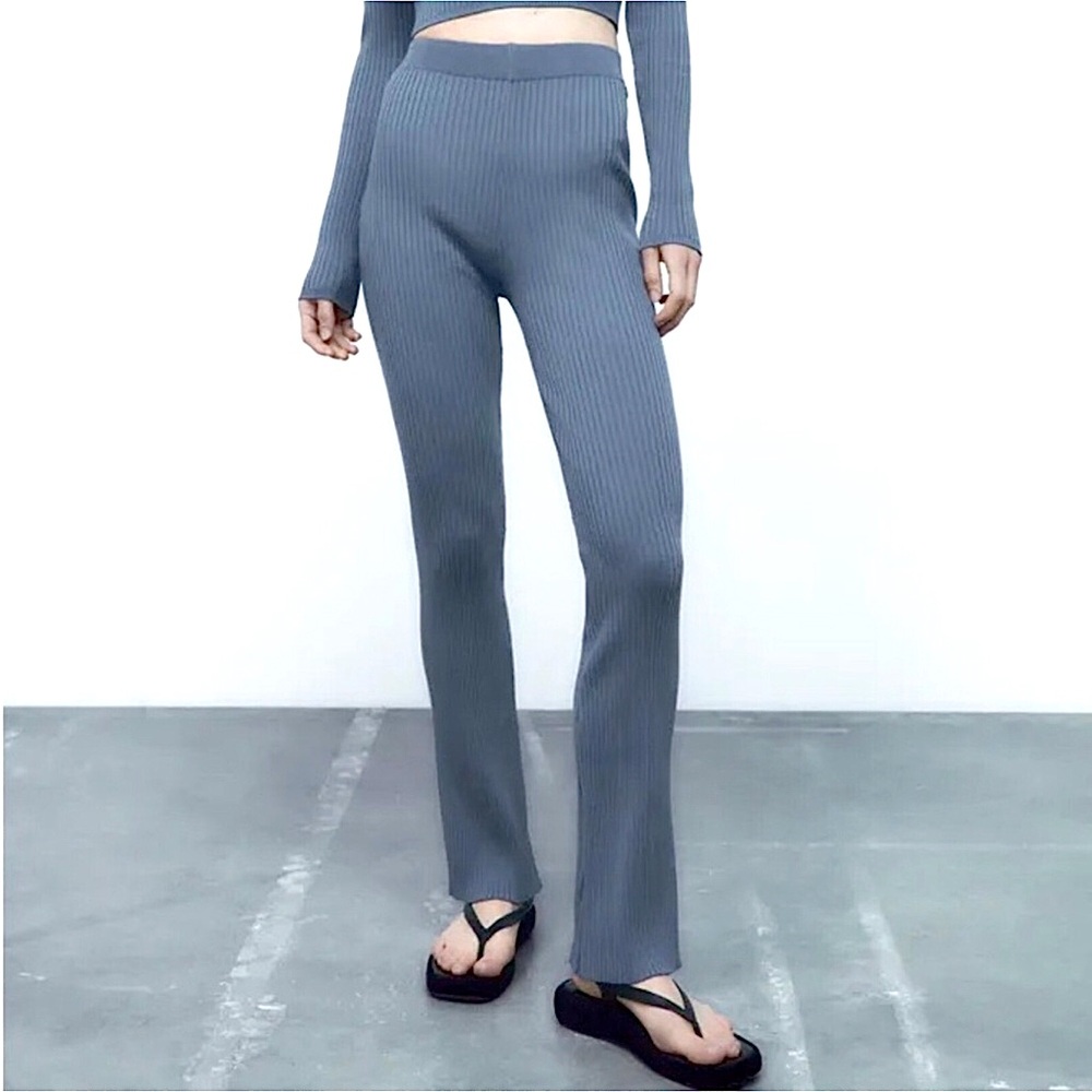 Zara Ribbed Pull-On Pants